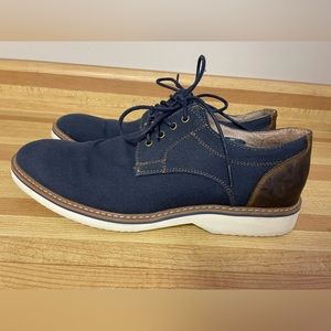 Florsheim Men's Blue Canvas and Leather Dress Shoes